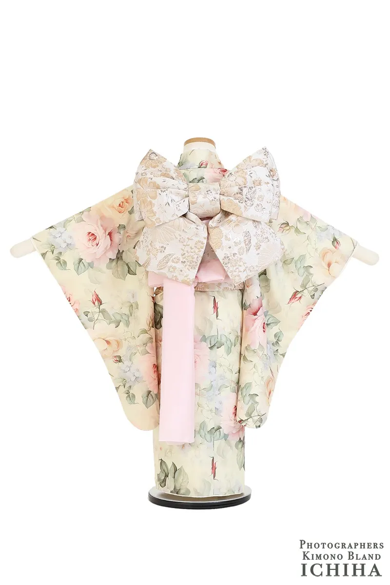 2025最新着物】3歳帯とレース被布とつけ襟の3WAY シャルトットローズ